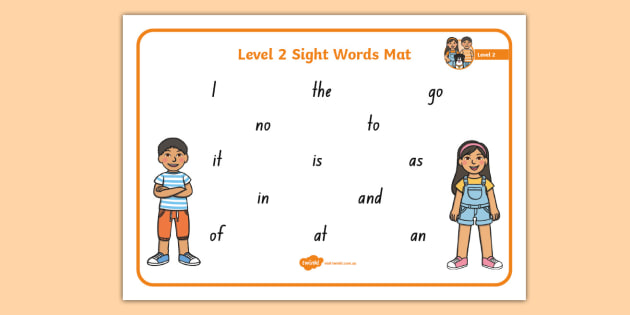 Twinkl Phonics Level 2 Sight Words Mat (teacher made)