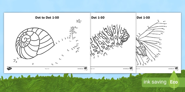 Minibeasts Themed Dot To Dot 1 To 50 Worksheets Worksheets