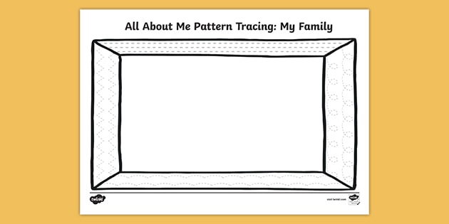 All About Me Pattern Tracing Activity: My Family