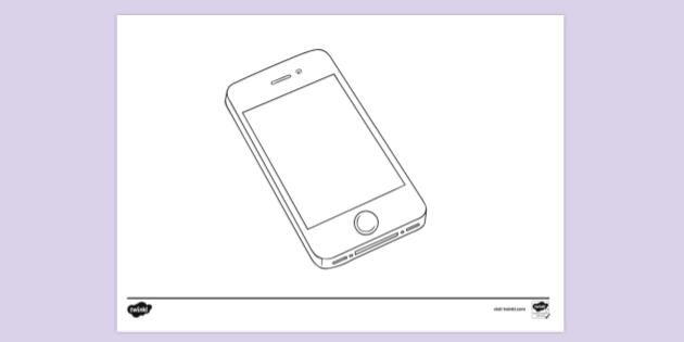 FREE! - Phone colouring Sheet | Colouring Pages
