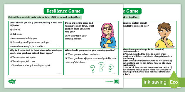 Pupil Resilience Toolkit Resilience Game Worksheet