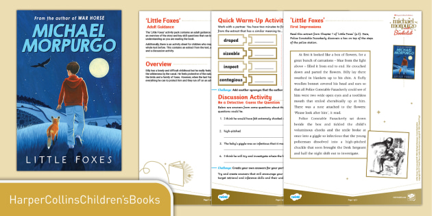 FREE! - Michael Morpurgo Month Little Foxes Activity Pack