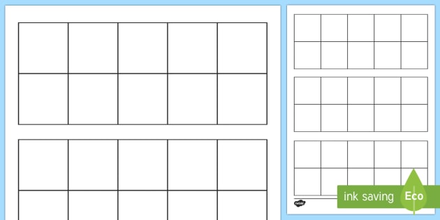 Blank Ten Frame Worksheet Maths Resource Twinkl