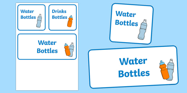  Editable Water Bottle Display Sign teacher Made 