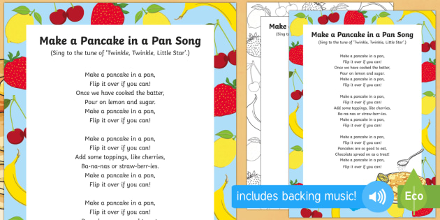 Make a Pancake in a Pan Song - EYFS, Early Years, Pancake 