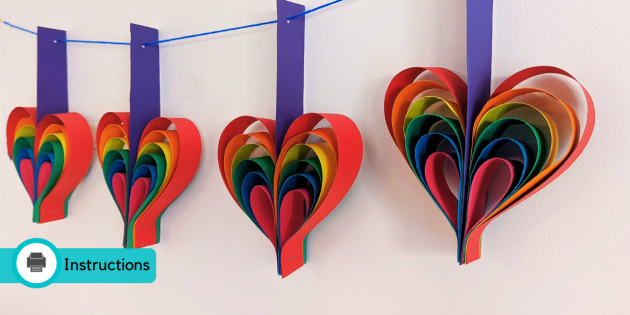 Rainbow Craft: How to Make Paper Strip Rainbows