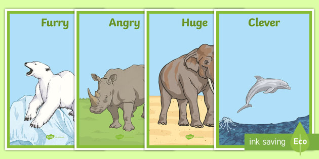 Resultat d'imatges de adjectives to describe animals