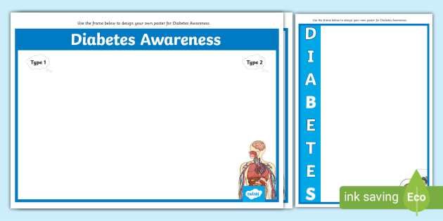 Diabetes Awareness Poster Template (teacher made)