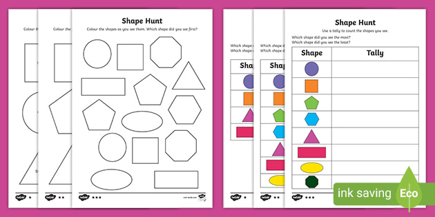 Worksheet For Shapes : Recognize And Count The Shapes In The Castle Shapes Worksheet Kindergarten Shapes Kindergarten Shapes Worksheets