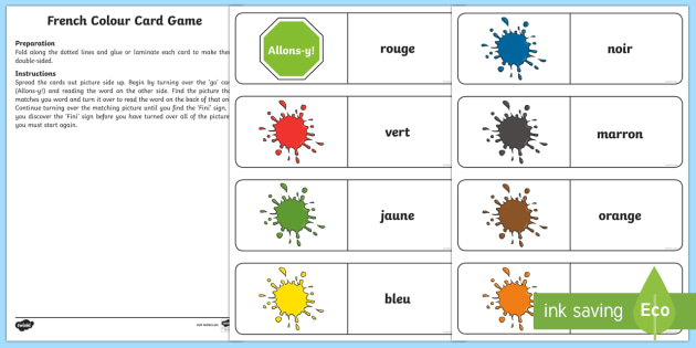 different colors card gamescottish teacher made