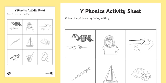 y phonics colouring worksheet worksheet