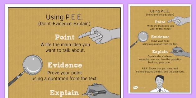 Using Point Evidence Explain Poster - point, evidence 