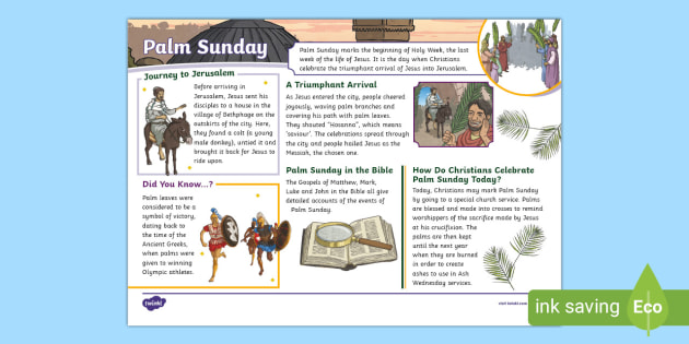 KS2 Palm Sunday Fact File (teacher made)