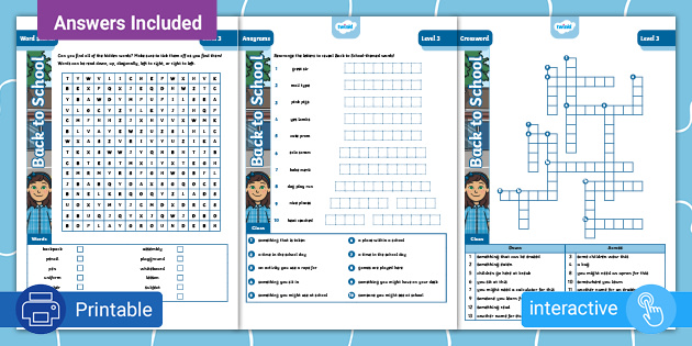 Back to School Essential Puzzle Collection - L3 - Twinkl