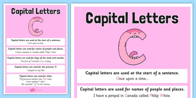 presentation capital letters