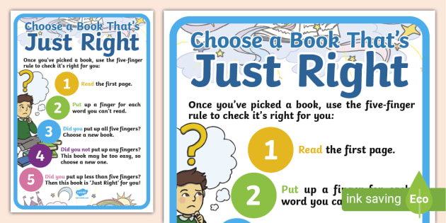 5 Finger Rule for Choosing a Book