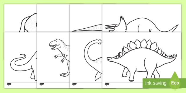 FREE! - Hojas de colorear: Dibujos de dinosaurios para Infantil