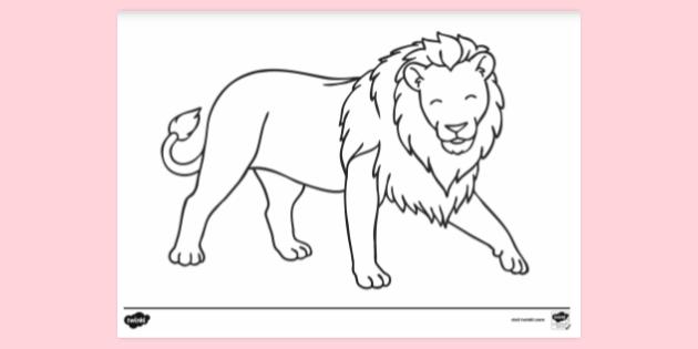 Printable Lion Colouring Sheet Colouring Sheets