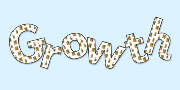 'Growth' Display Lettering
