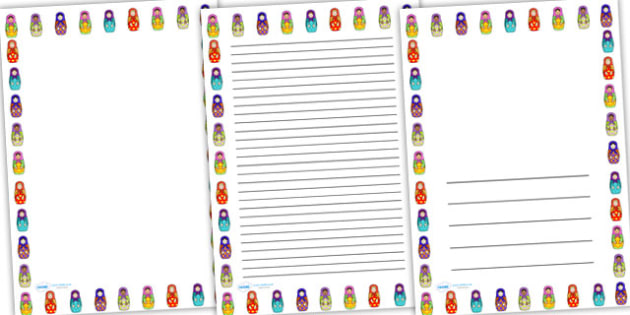 Russian Doll Page Borders (teacher Made)