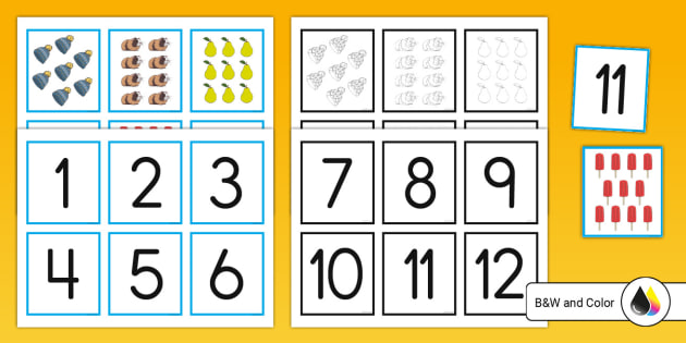 Matching Numbers To Quantities Worksheet