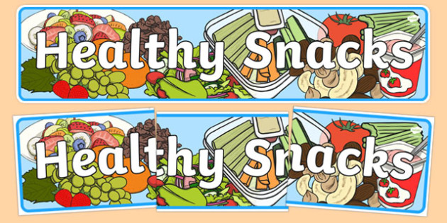 FREE Healthy Snacks Display Banner Healthy snack Sign 