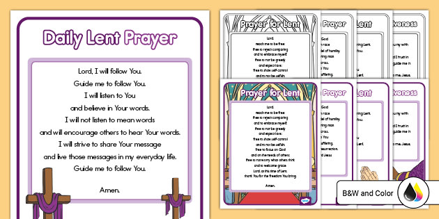 printable-short-lent-prayers-poster-pack-twinkl-usa for Free Printable Lenten Bible Studies Printable Short Lent Prayers Poster Pack | Twinkl USA for Free Printable Lenten Bible Studies