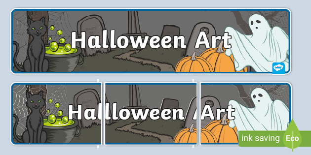 Halloween Art Banner (teacher made)