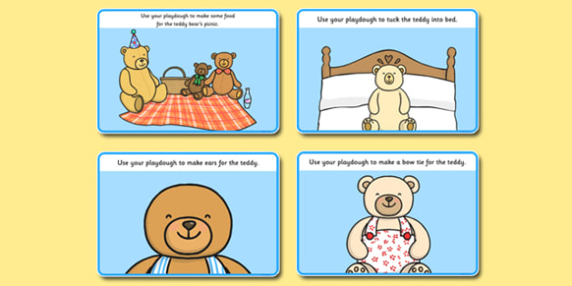 Teddy Bear Playdough Mats (teacher made)