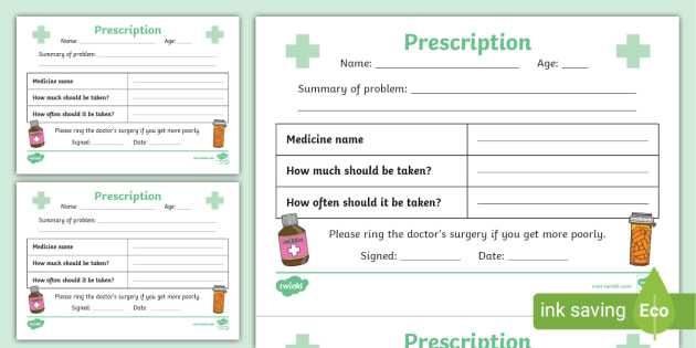 Play Rx Script Pharmacy Education • Twinkl.com.au