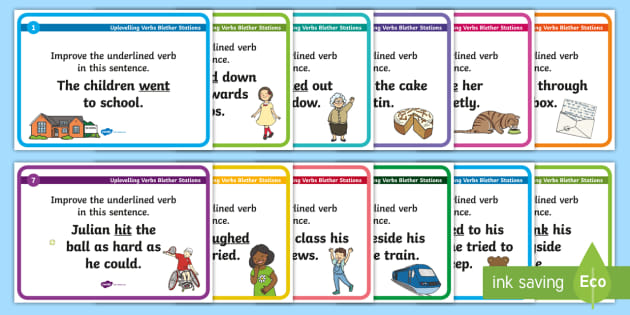 Uplevelling Verbs Blether Stations (teacher made)