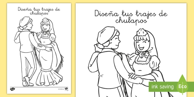 Hoja de colorear: Chulapos (profesor hizo) - Twinkl