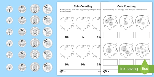 New Zealand How Much Money is in My Piggy Bank Differentiated