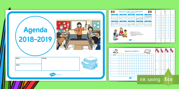Free An școlar 2018 2019 Agendă și Calendar