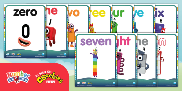 Numberblocks 0 10 Number Words Posters