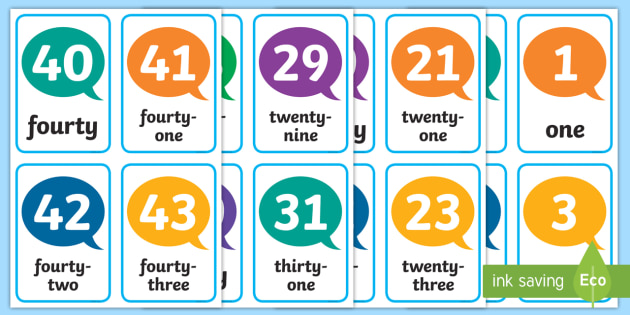 Number Flash Cards - numbers, number cards, flashcards, cards