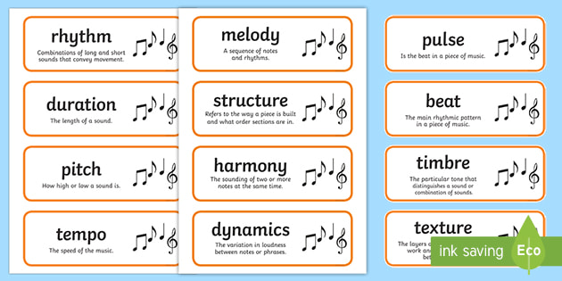 Elements Flash Cards Music Teaching Resources