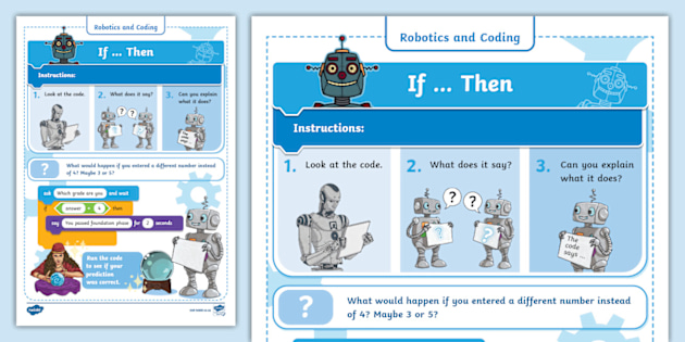 Grade 4 Robotics and Coding - Term 2 - Coding -Block-based Coding - If...then (CAPS Aligned)