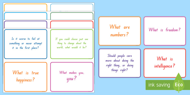Philosophy Question Cards Teacher Made