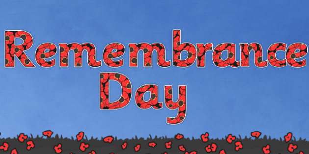 Remembrance Day Lettering Primary Display Resource