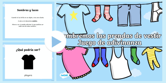 PowerPoint: Juego de adivinanzas de las prendas de vestir