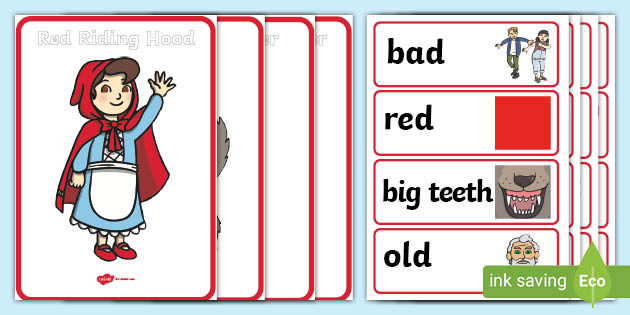 Little Red Riding Hood Character Describing Words Match Activity