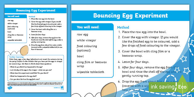 Bouncing Egg Science Experiment Teacher Made Twinkl