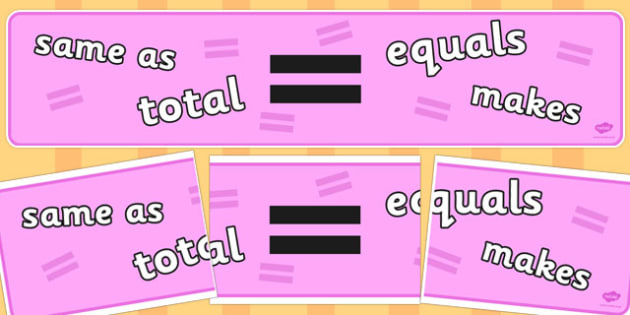 👉 Maths Sign Display Banners (Equals)