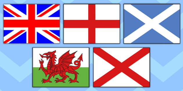 Our Country UK Flags Display Posters A4 - country, uk, flags
