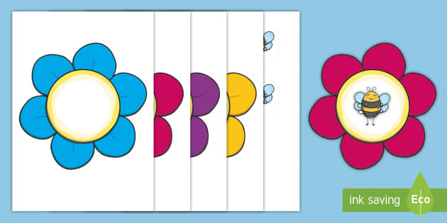 Bee and Flower Cut-Outs (teacher made)