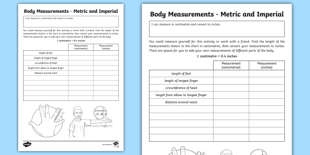 Imperial To Metric Measurement Conversion Chart