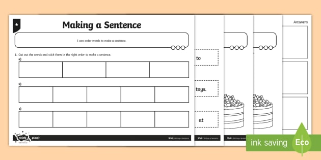 assignment making sentence