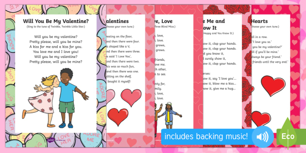 Children's Valentine's Rhymes, Songs and Poems Resource Pack