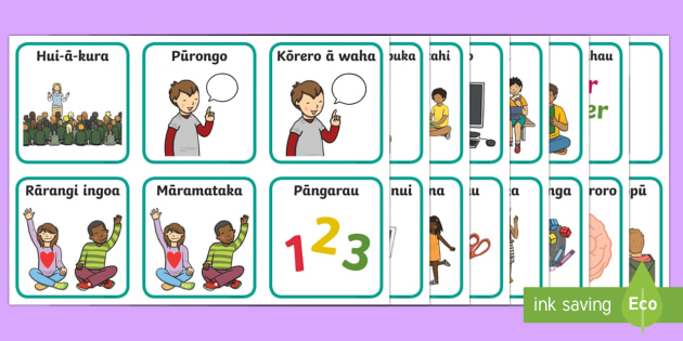 Visual Timetable Flashcards Te Reo Māori Teacher Made